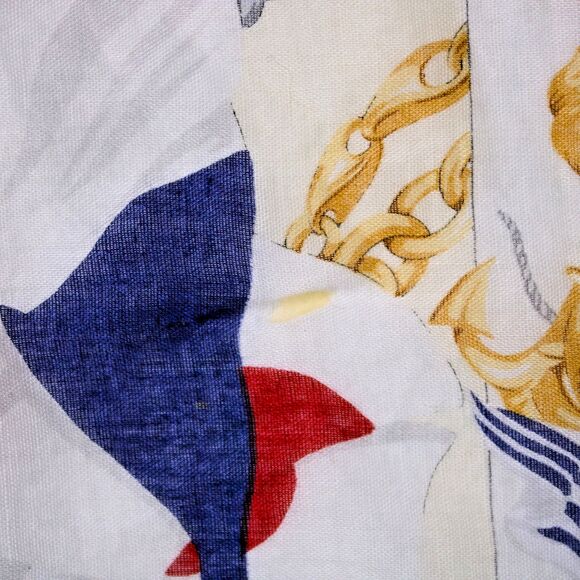 VTG Celine Paris Nautical Handkerchief French Sailing Flags 18"x18" Scarf - Picture 7 of 8